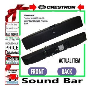 🛑 CRESTRON Powered Sound Bar ➕🆒 SPEAKER Saros SB-200-P-B Stereo 💸BUY NOW‼️🟢